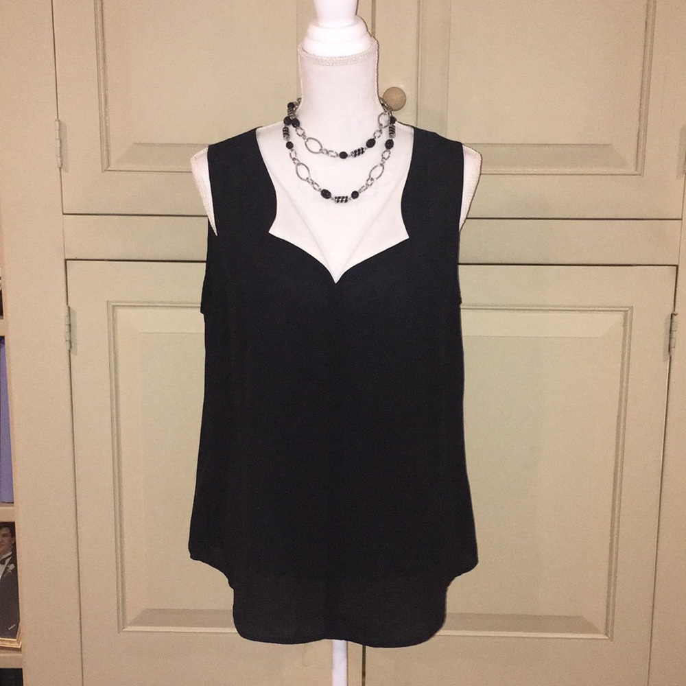 Coldwater Creek Black and White Tank Top